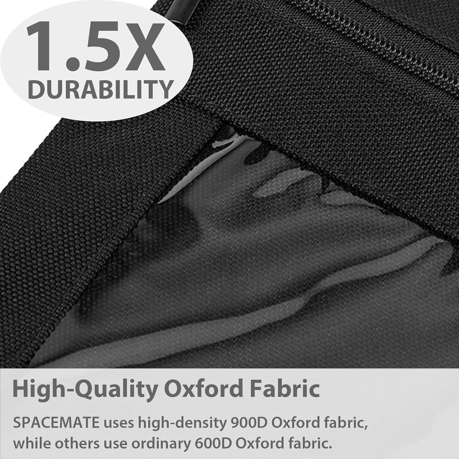 imageSPACEMATE 2 Pack Binder Pencil Pouch Case Box Bag for 3 Ring Binder School Supplies Girls Boys Kids Clear Preppy Stuff Large Aesthetic Pen Organizer Back to College Stationary Light PurpleCoal Black