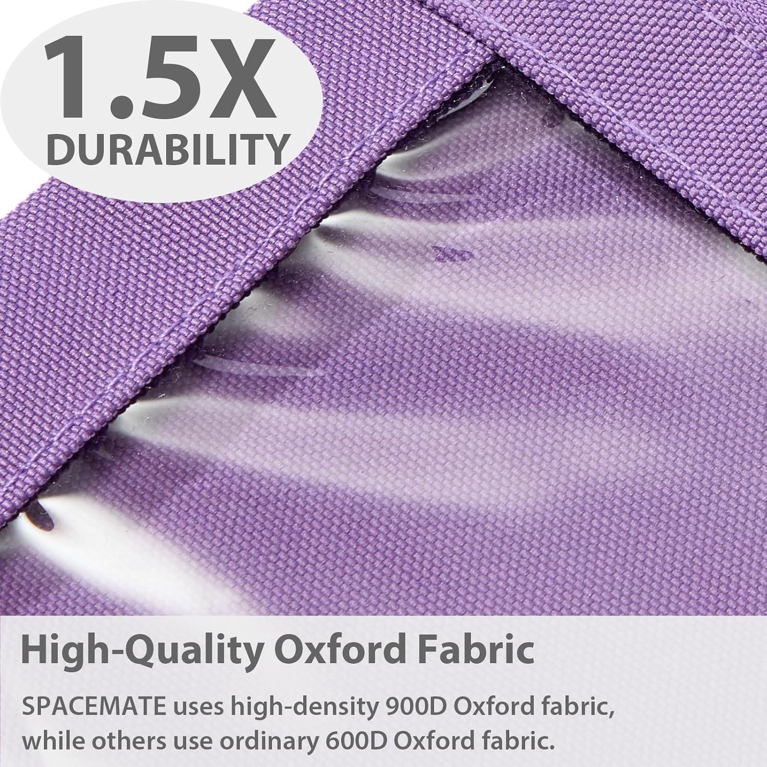 imageSPACEMATE Binder Pencil Pouch Case Box Bag for 3 Ring Binder School Supplies Girls Boys Kids Clear Preppy Stuff Large Aesthetic Pen Organizer Back to College Stationary 1 Pack Coal BlackPurple