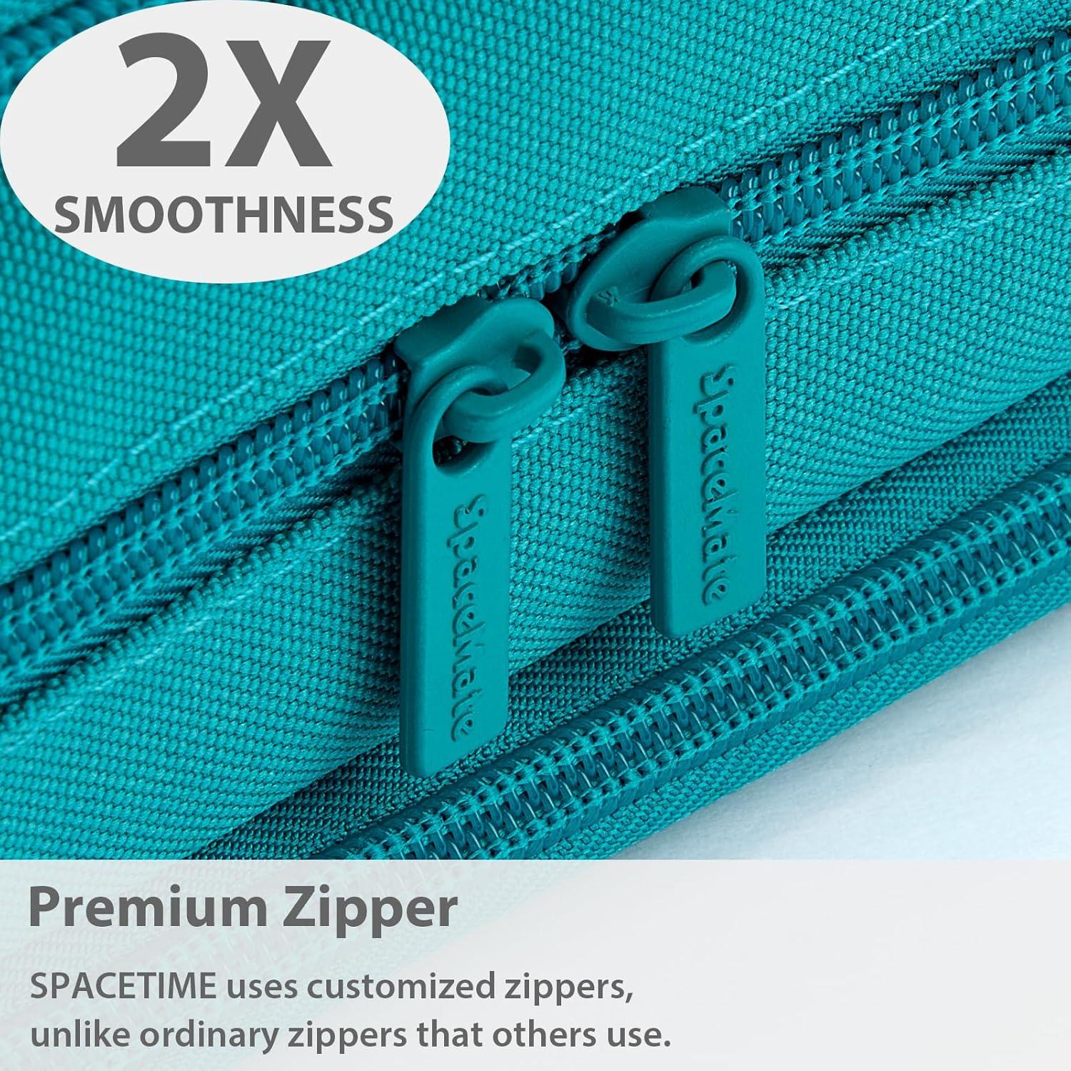 imageSPACEMATE Pencil Case Pouch Box Bag School Supplies Girls Boys Kids Cute Preppy Stuff Big Capacity Aesthetic Pen Organizer Back to College Stationary Black Extra Large Style 2300mlTeal