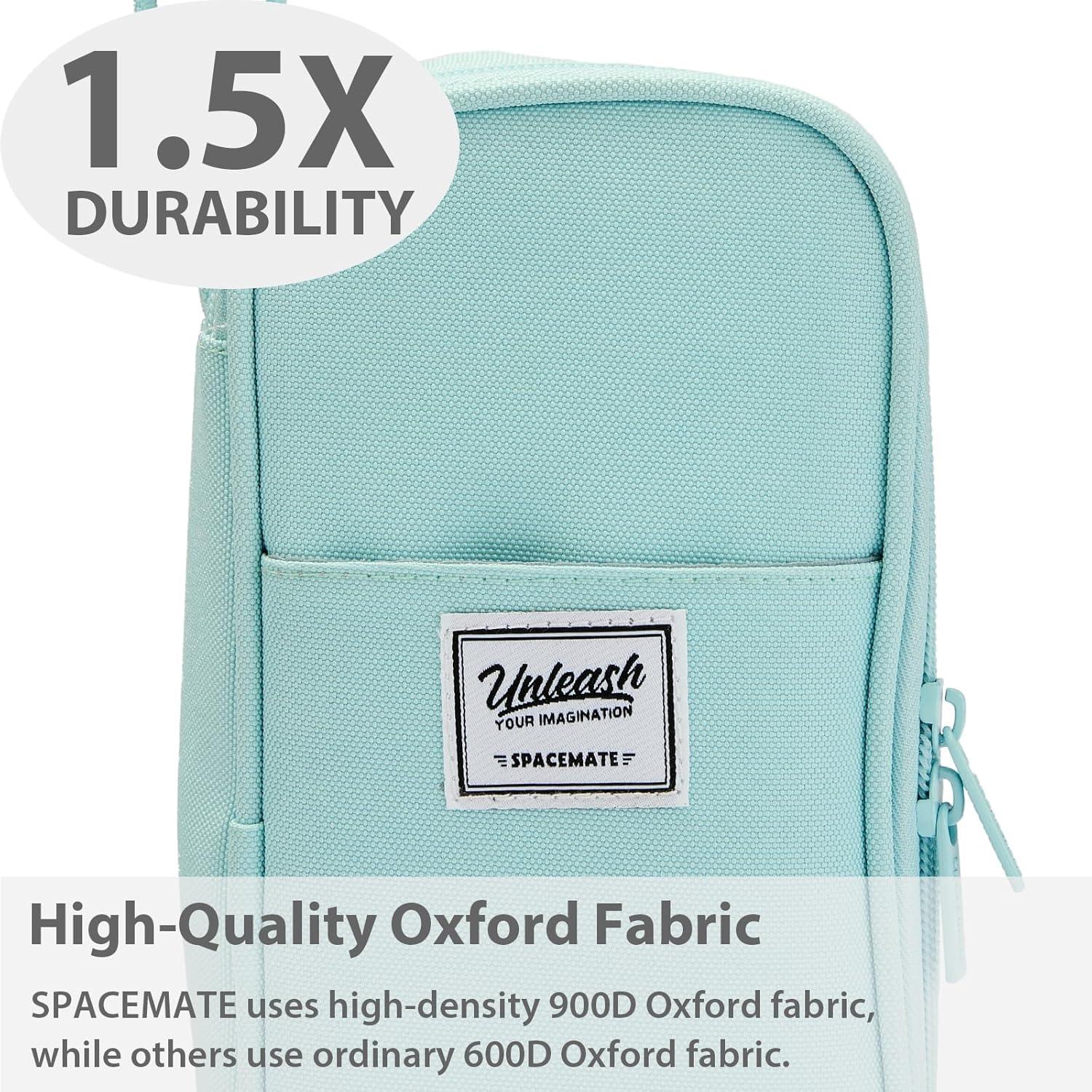 imageSPACEMATE Pencil Case Pouch Box Bag School Supplies Girls Boys Kids Cute Preppy Stuff Large Big Capacity Aesthetic Pen Organizer Back to College Stationary Cornflower Blue Classic Stlye 1800mlEggshell Blue