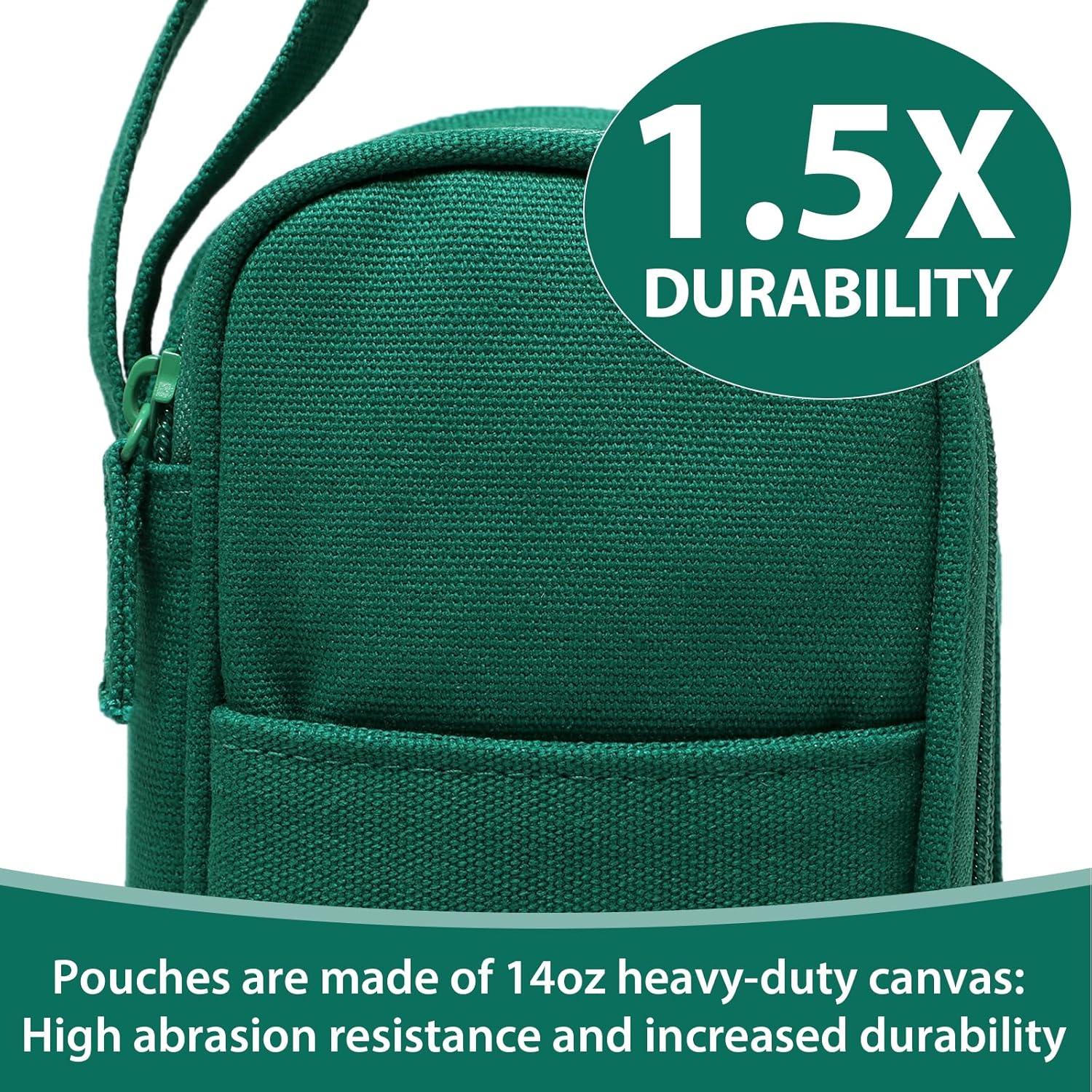 imageSPACEMATE Pencil Case Pouch Box Bag School Supplies Girls Boys Kids Cute Preppy Stuff Large Big Capacity Aesthetic Pen Organizer Back to College Stationary Dark Cyan Heavy Duty Canvas 1800mlGreen