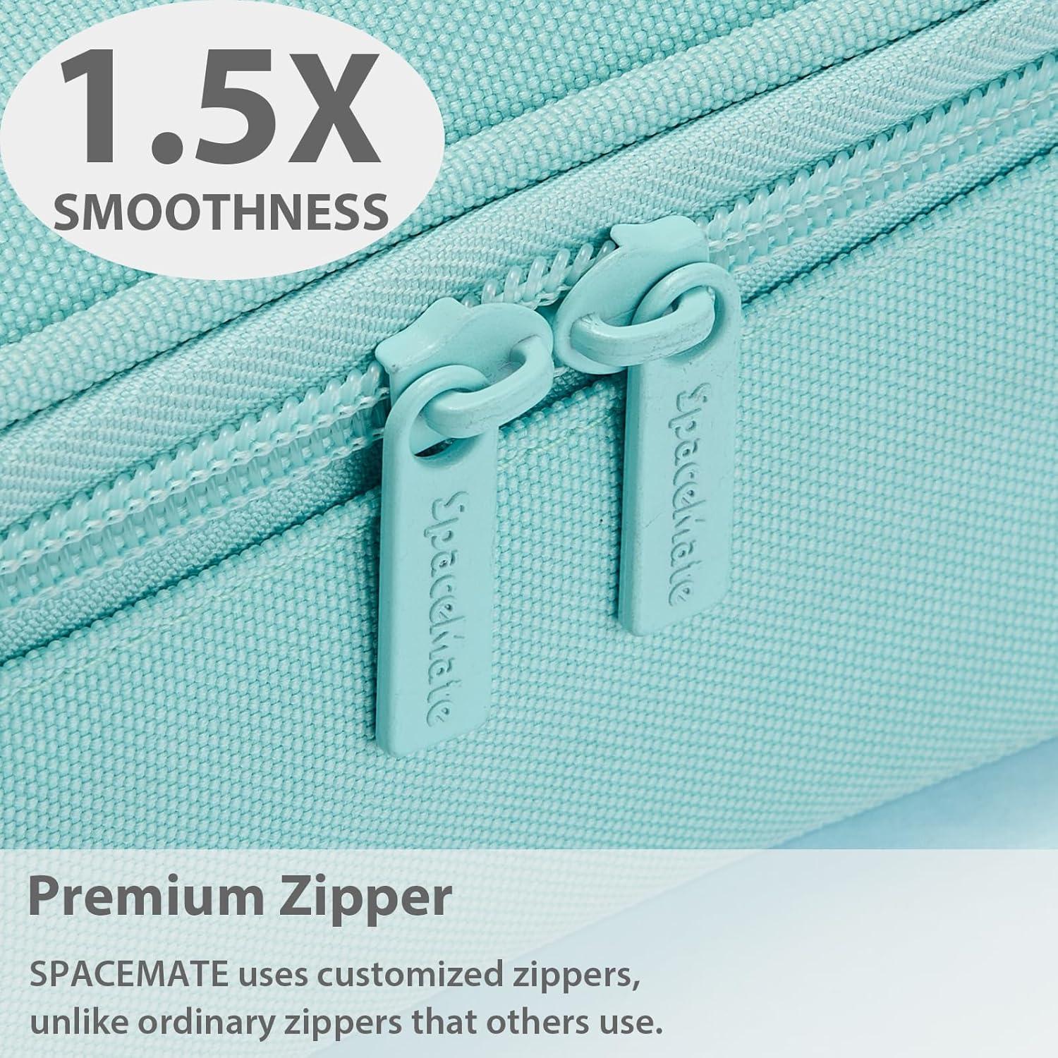 imageSPACEMATE Pencil Case Pouch Box Bag School Supplies Girls Boys Kids Cute Preppy Stuff Large Big Capacity Aesthetic Pen Organizer Back to College Stationary Cornflower Blue Classic Stlye 1800mlEggshell Blue