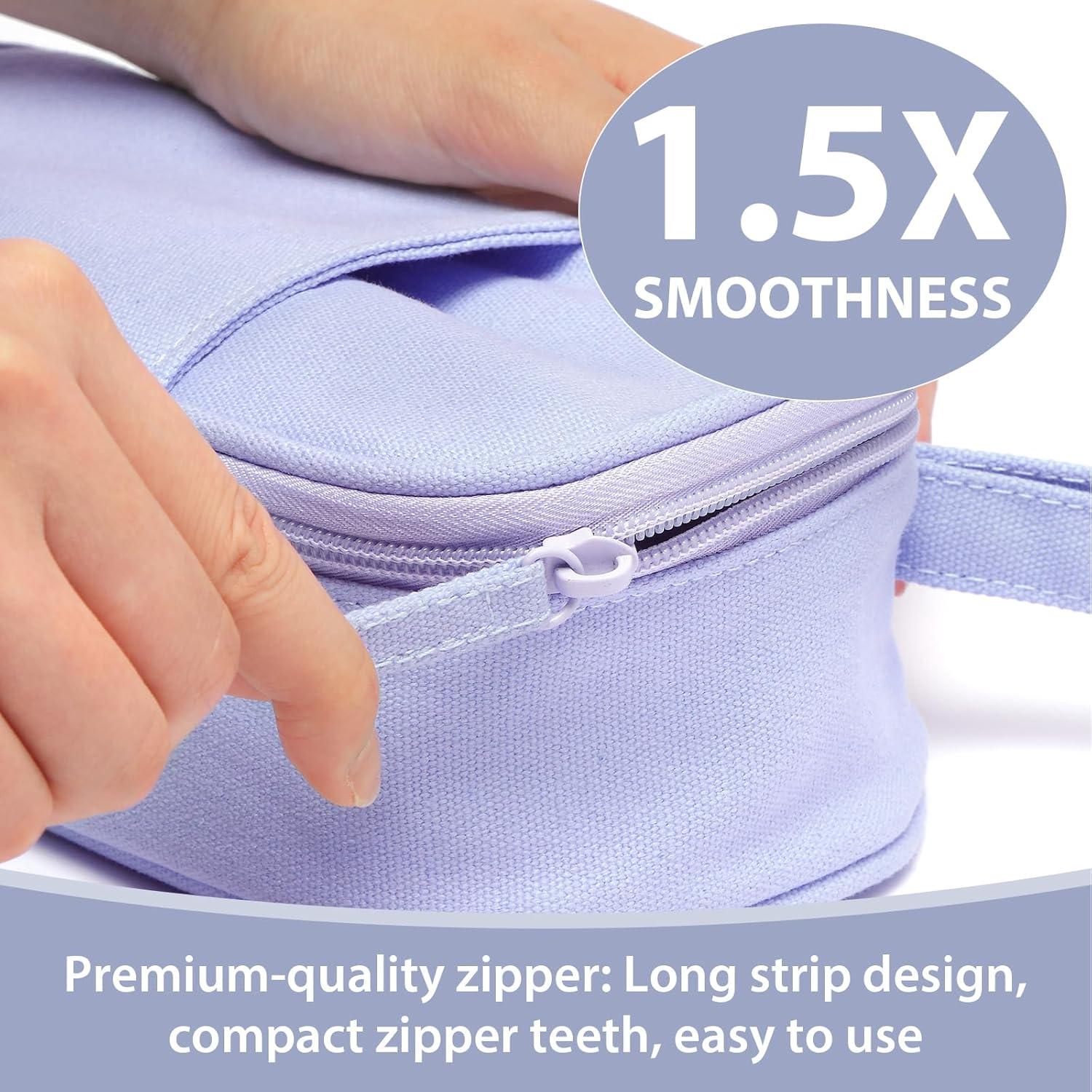 imageSPACEMATE Pencil Case Pouch Box Bag School Supplies Girls Boys Kids Cute Preppy Stuff Large Big Capacity Aesthetic Pen Organizer Back to College Stationary Dark Cyan Heavy Duty Canvas 1800mlPurple