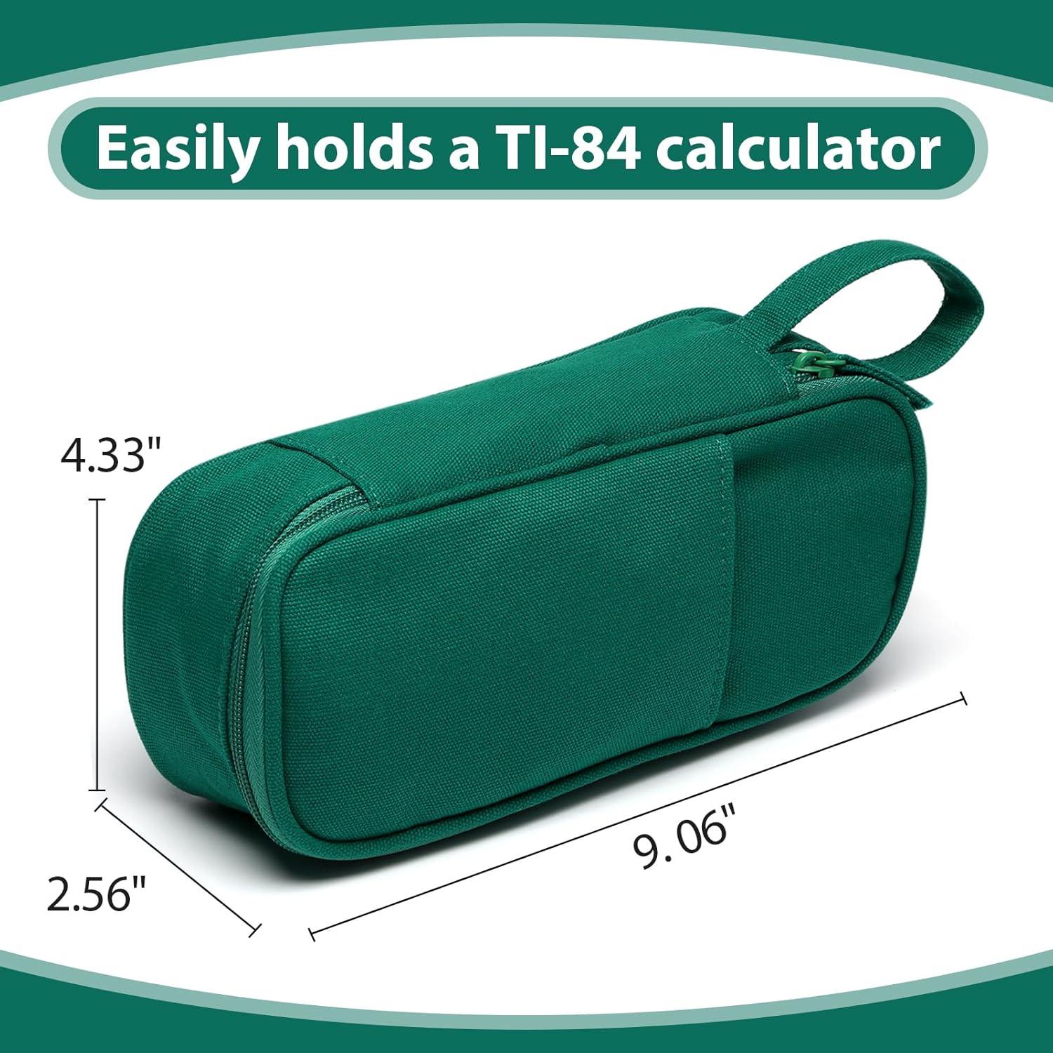 imageSPACEMATE Pencil Case Pouch Box Bag School Supplies Girls Boys Kids Cute Preppy Stuff Large Big Capacity Aesthetic Pen Organizer Back to College Stationary Dark Cyan Heavy Duty Canvas 1800mlGreen