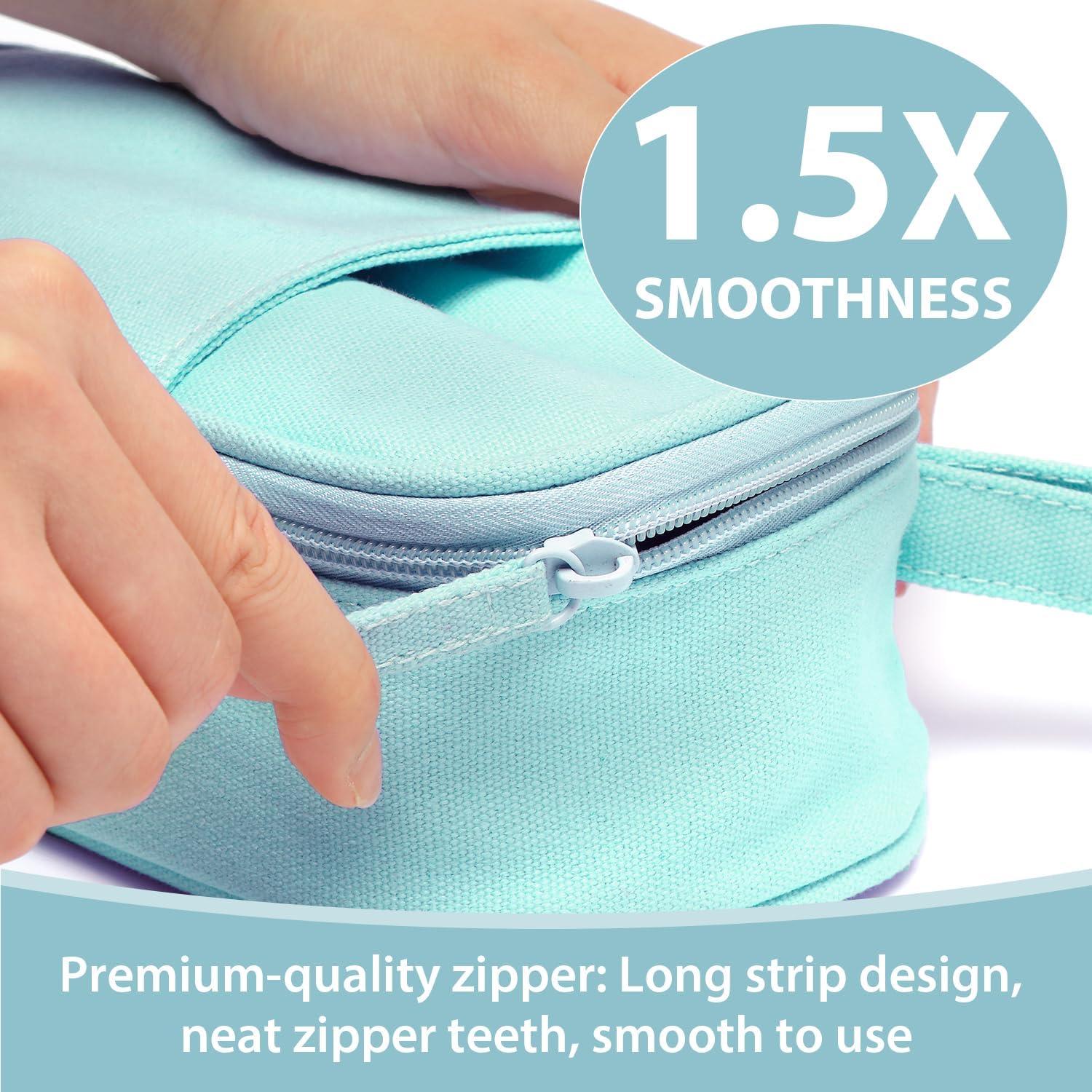 imageSPACEMATE Pencil Case Pouch Box Bag School Supplies Girls Boys Kids Cute Preppy Stuff Large Big Capacity Aesthetic Pen Organizer Back to College Stationary Dark Cyan Heavy Duty Canvas 1800mlLight Green