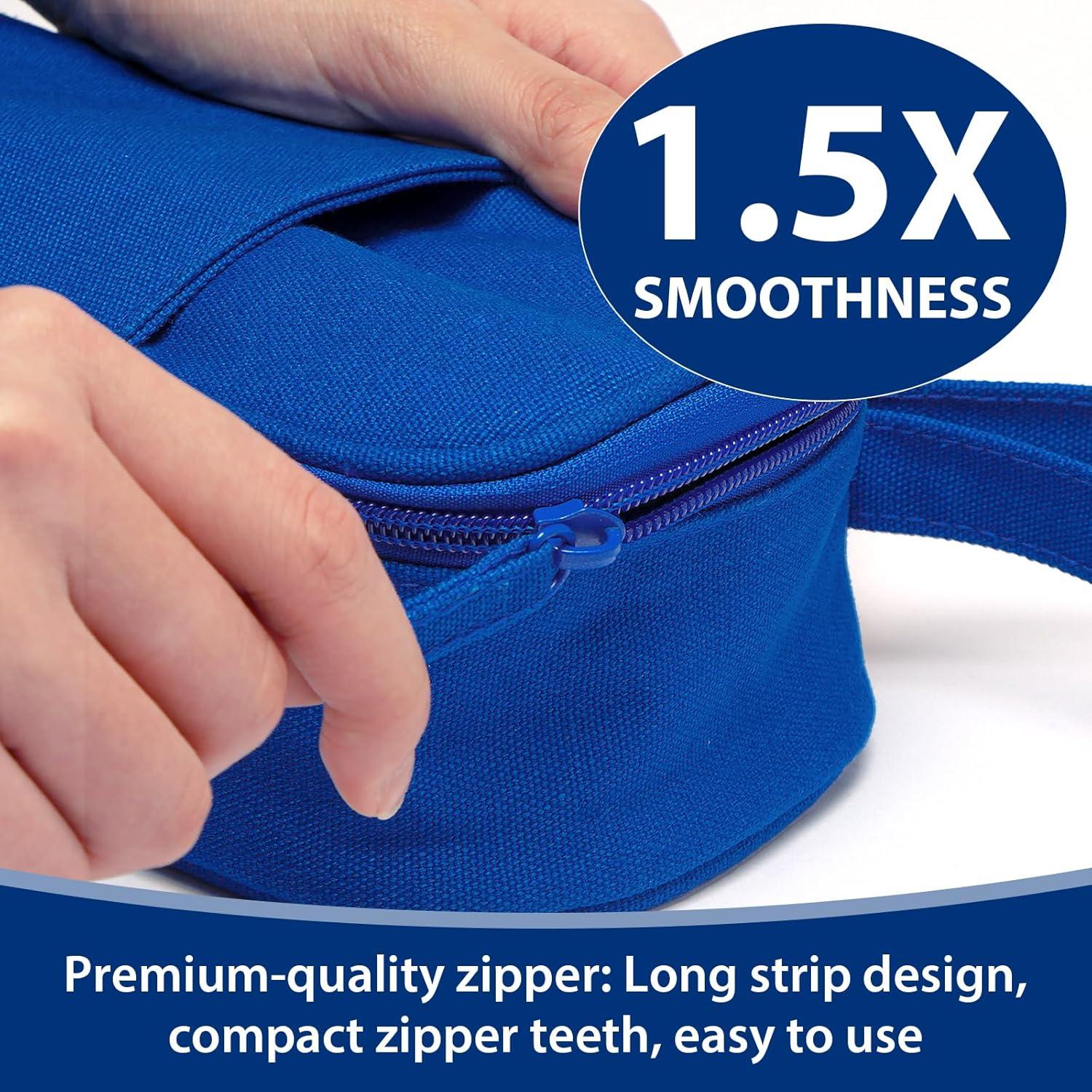 imageSPACEMATE Pencil Case Pouch Box Bag School Supplies Girls Boys Kids Cute Preppy Stuff Large Big Capacity Aesthetic Pen Organizer Back to College Stationary Dark Cyan Heavy Duty Canvas 1800mlSapphire Blue