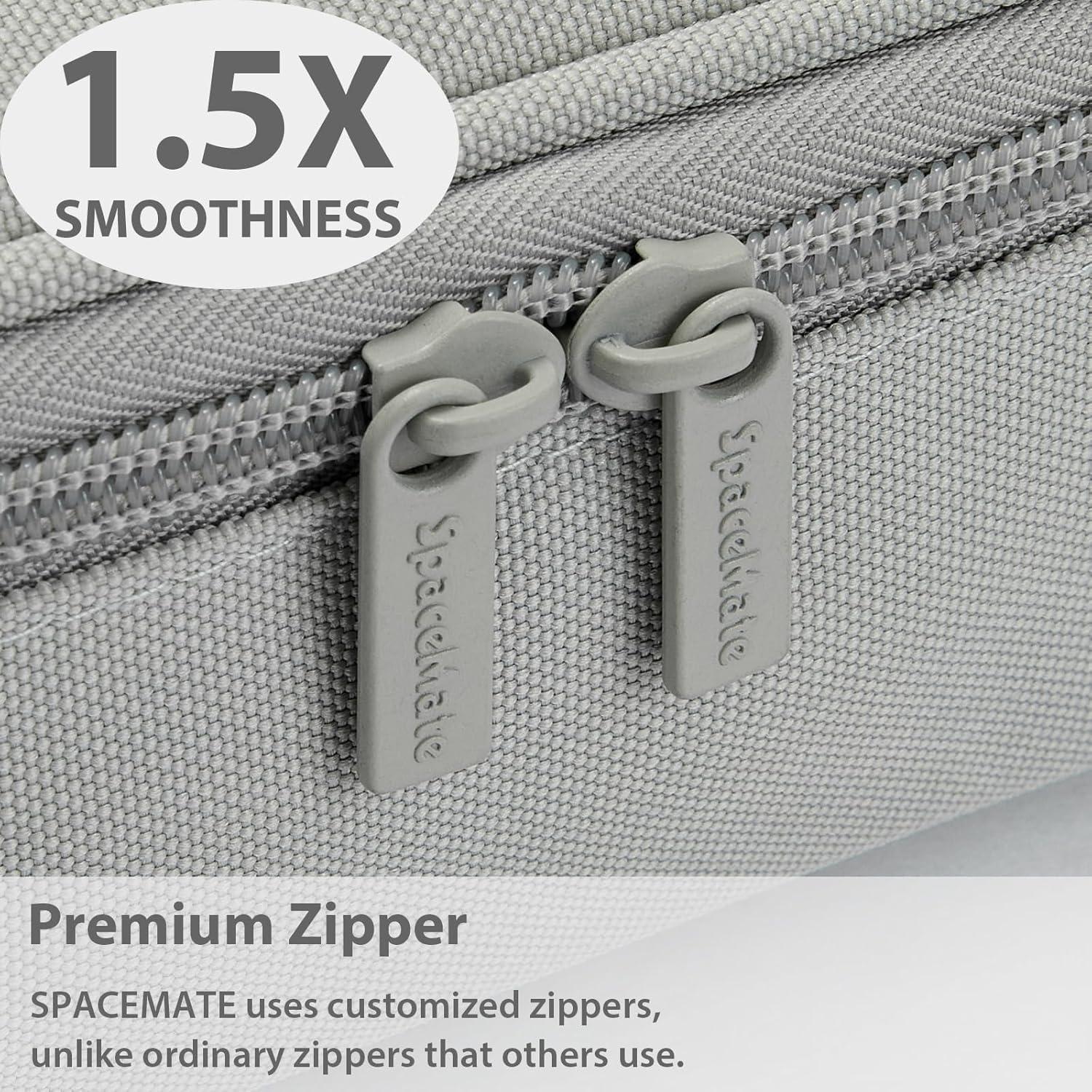 imageSPACEMATE Pencil Case Pouch Box Bag School Supplies Girls Boys Kids Cute Preppy Stuff Large Big Capacity Aesthetic Pen Organizer Back to College Stationary Coal Black Standard Stlye 1800mlLight Gray