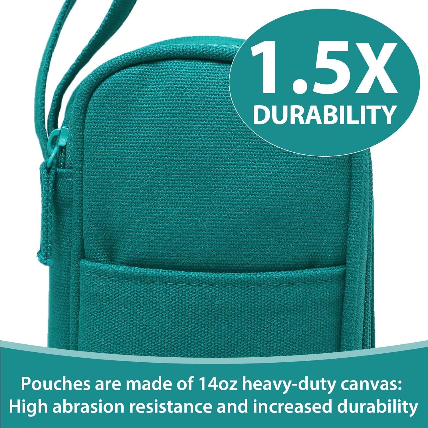 imageSPACEMATE Pencil Case Pouch Box Bag School Supplies Girls Boys Kids Cute Preppy Stuff Large Big Capacity Aesthetic Pen Organizer Back to College Stationary Dark Cyan Heavy Duty Canvas 1800mlDark Cyan