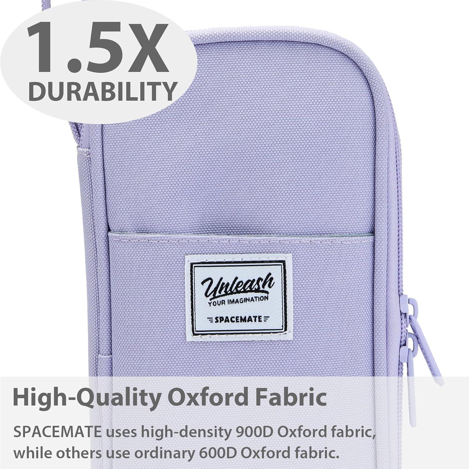 imageSPACEMATE Pencil Case Pouch Box Bag School Supplies Girls Boys Kids Cute Preppy Stuff Large Big Capacity Aesthetic Pen Organizer Back to College Stationary Cornflower Blue Classic Stlye 1800mlPurple
