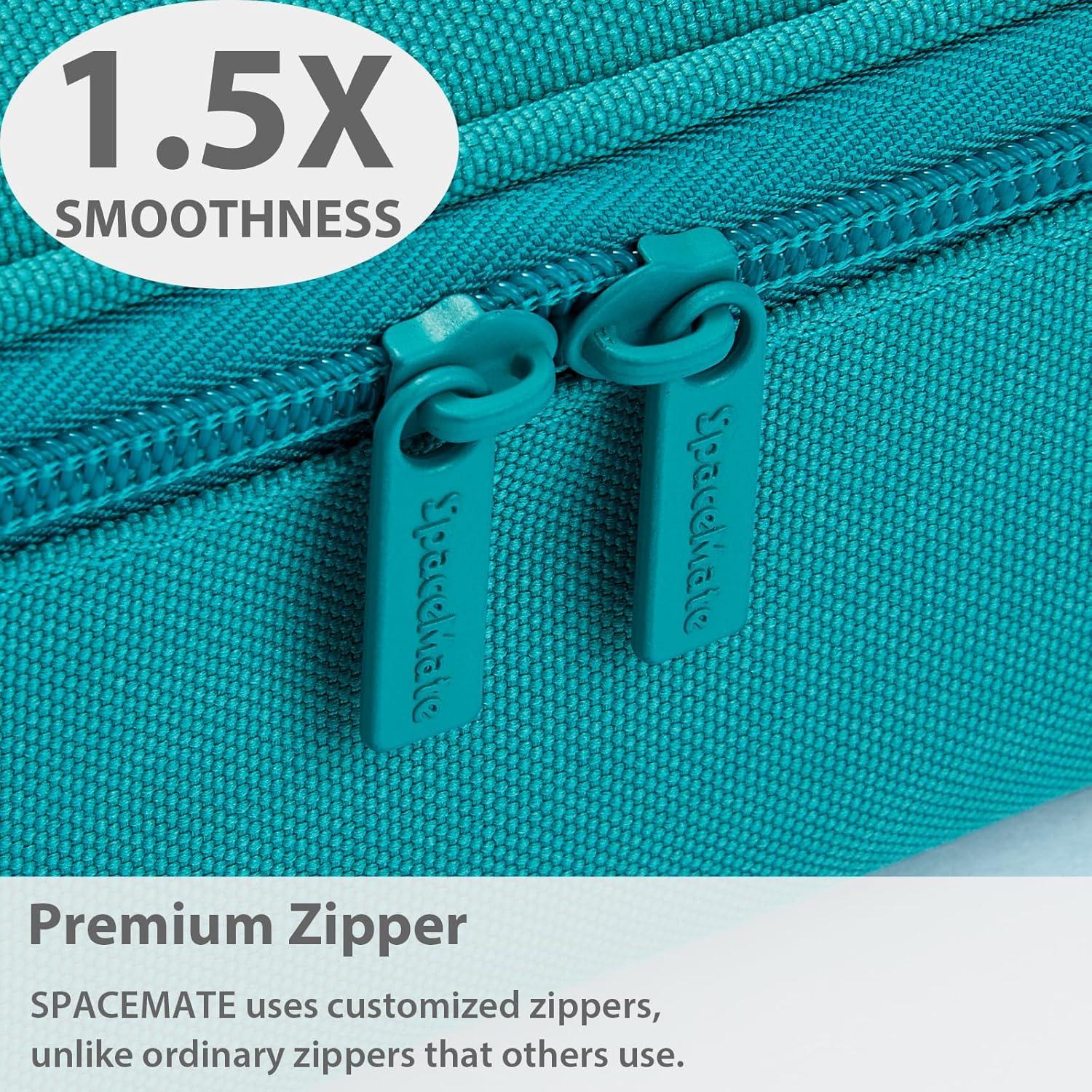 imageSPACEMATE Pencil Case Pouch Box Bag School Supplies Girls Boys Kids Cute Preppy Stuff Large Big Capacity Aesthetic Pen Organizer Back to College Stationary Coal Black Standard Stlye 1800mlTeal