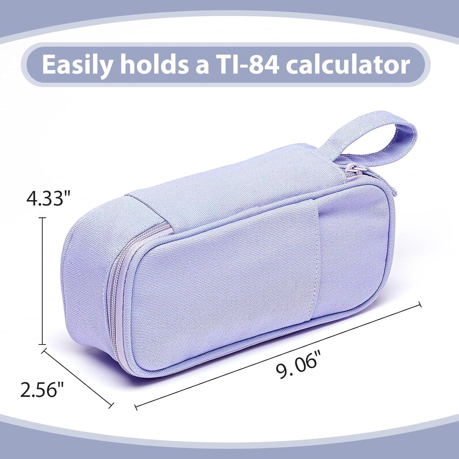 imageSPACEMATE Pencil Case Pouch Box Bag School Supplies Girls Boys Kids Cute Preppy Stuff Large Big Capacity Aesthetic Pen Organizer Back to College Stationary Dark Cyan Heavy Duty Canvas 1800mlPurple