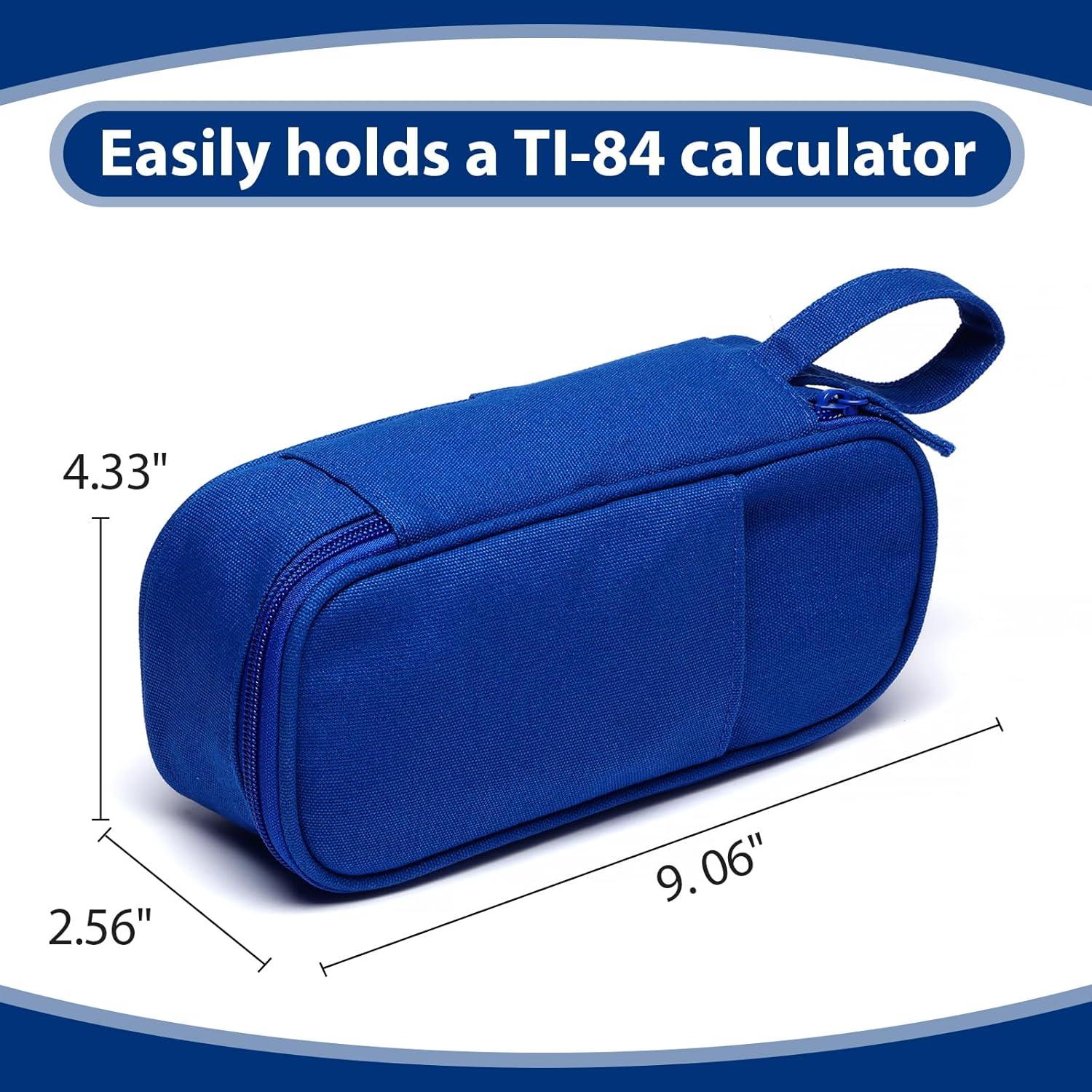 imageSPACEMATE Pencil Case Pouch Box Bag School Supplies Girls Boys Kids Cute Preppy Stuff Large Big Capacity Aesthetic Pen Organizer Back to College Stationary Dark Cyan Heavy Duty Canvas 1800mlSapphire Blue