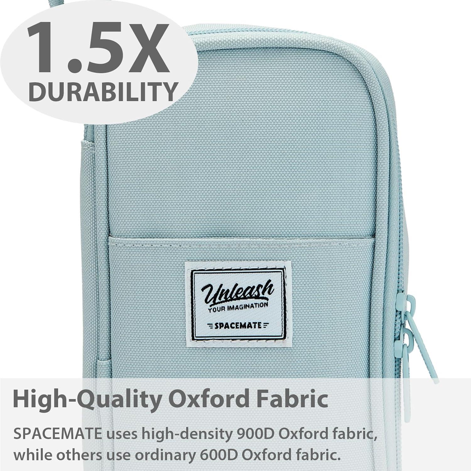 imageSPACEMATE Pencil Case Pouch Box Bag School Supplies Girls Boys Kids Cute Preppy Stuff Large Big Capacity Aesthetic Pen Organizer Back to College Stationary Cornflower Blue Classic Stlye 1800mlPowder Blue