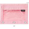 imageSPACEMATE 2 Pack Binder Pencil Pouch Case Box Bag for 3 Ring Binder School Supplies Girls Boys Kids Clear Preppy Stuff Large Aesthetic Pen Organizer Back to College Stationary Light PurpleLight Pink