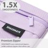 imageSPACEMATE 2 Pack Binder Pencil Pouch Case Box Bag for 3 Ring Binder School Supplies Girls Boys Kids Clear Preppy Stuff Large Aesthetic Pen Organizer Back to College Stationary Light PurpleLight Purple
