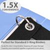 imageSPACEMATE 2 Pack Binder Pencil Pouch Case Box Bag for 3 Ring Binder School Supplies Girls Boys Kids Clear Preppy Stuff Large Aesthetic Pen Organizer Back to College Stationary Light PurpleCoal Black