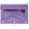imageSPACEMATE Binder Pencil Pouch Case Box Bag for 3 Ring Binder School Supplies Girls Boys Kids Clear Preppy Stuff Large Aesthetic Pen Organizer Back to College Stationary 1 Pack Coal BlackPurple