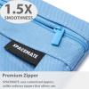 imageSPACEMATE Binder Pencil Pouch Case Box Bag for 3 Ring Binder School Supplies Girls Boys Kids Clear Preppy Stuff Large Aesthetic Pen Organizer Back to College Stationary 1 Pack GrayCornflower Blue