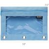 imageSPACEMATE Binder Pencil Pouch Case Box Bag for 3 Ring Binder School Supplies Girls Boys Kids Clear Preppy Stuff Large Aesthetic Pen Organizer Back to College Stationary 1 Pack GrayCornflower Blue