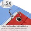 imageSPACEMATE Binder Pencil Pouch Case Box Bag for 3 Ring Binder School Supplies Girls Boys Kids Clear Preppy Stuff Large Aesthetic Pen Organizer Back to College Stationary 1 Pack Coal BlackRed