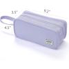 imageSPACEMATE Pencil Case Pouch Box Bag School Supplies Girls Boys Kids Cute Preppy Stuff Big Capacity Aesthetic Pen Organizer Back to College Stationary Black Extra Large Style 2300mlPurple