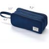 imageSPACEMATE Pencil Case Pouch Box Bag School Supplies Girls Boys Kids Cute Preppy Stuff Big Capacity Aesthetic Pen Organizer Back to College Stationary Black Extra Large Style 2300mlNavy Blue