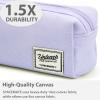 imageSPACEMATE Pencil Case Pouch Box Bag School Supplies Girls Boys Kids Cute Preppy Stuff Large Big Capacity Aesthetic Canvas Pen Organizer Back to College Stationary Sky Blue Simple Style 1200mlLavender
