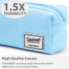 imageSPACEMATE Pencil Case Pouch Box Bag School Supplies Girls Boys Kids Cute Preppy Stuff Large Big Capacity Aesthetic Canvas Pen Organizer Back to College Stationary Sky Blue Simple Style 1200mlSky Blue