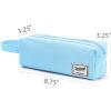 imageSPACEMATE Pencil Case Pouch Box Bag School Supplies Girls Boys Kids Cute Preppy Stuff Large Big Capacity Aesthetic Canvas Pen Organizer Back to College Stationary Sky Blue Simple Style 1200mlSky Blue