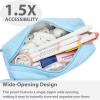 imageSPACEMATE Pencil Case Pouch Box Bag School Supplies Girls Boys Kids Cute Preppy Stuff Large Big Capacity Aesthetic Canvas Pen Organizer Back to College Stationary Sky Blue Simple Style 1200mlSky Blue