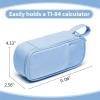 imageSPACEMATE Pencil Case Pouch Box Bag School Supplies Girls Boys Kids Cute Preppy Stuff Large Big Capacity Aesthetic Pen Organizer Back to College Stationary Dark Cyan Heavy Duty Canvas 1800mlSky Blue