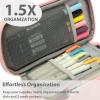 imageSPACEMATE Pencil Case Pouch Box Bag School Supplies Girls Boys Kids Cute Preppy Stuff Large Big Capacity Aesthetic Pen Organizer Back to College Stationary Cornflower Blue Classic Stlye 1800mlPink