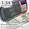 imageSPACEMATE Pencil Case Pouch Box Bag School Supplies Girls Boys Kids Cute Preppy Stuff Large Big Capacity Aesthetic Pen Organizer Back to College Stationary Cornflower Blue Classic Stlye 1800mlPurple