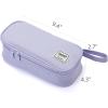 imageSPACEMATE Pencil Case Pouch Box Bag School Supplies Girls Boys Kids Cute Preppy Stuff Large Big Capacity Aesthetic Pen Organizer Back to College Stationary Coal Black Standard Stlye 1800mlLight Purple