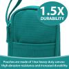 imageSPACEMATE Pencil Case Pouch Box Bag School Supplies Girls Boys Kids Cute Preppy Stuff Large Big Capacity Aesthetic Pen Organizer Back to College Stationary Dark Cyan Heavy Duty Canvas 1800mlDark Cyan