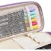 imageSPACEMATE Pencil Case Pouch Box Bag School Supplies Girls Boys Kids Cute Preppy Stuff Large Big Capacity Aesthetic Pen Organizer Back to College Stationary Coal Black Standard Stlye 1800mlLavender