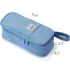 imageSPACEMATE Pencil Case Pouch Box Bag School Supplies Girls Boys Kids Cute Preppy Stuff Large Big Capacity Aesthetic Pen Organizer Back to College Stationary Cornflower Blue Classic Stlye 1800mlCornflower Blue