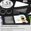 imageSPACEMATE Pencil Case Pouch Box Bag School Supplies Girls Boys Kids Cute Preppy Stuff Large Big Capacity Aesthetic Pen Organizer Back to College Stationary Dark Cyan Heavy Duty Canvas 1800mlCoal Black