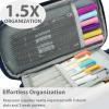 imageSPACEMATE Pencil Case Pouch Box Bag School Supplies Girls Boys Kids Cute Preppy Stuff Large Big Capacity Aesthetic Pen Organizer Back to College Stationary Cornflower Blue Classic Stlye 1800mlNavy Blue