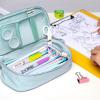 imageSPACEMATE Pencil Case Pouch Box Bag School Supplies Girls Boys Kids Cute Preppy Stuff Large Big Capacity Aesthetic Pen Organizer Back to College Stationary Dark Cyan Heavy Duty Canvas 1800mlLight Green