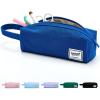 imageSPACEMATE Pencil Case Pouch Box Bag School Supplies Girls Boys Kids Cute Preppy Stuff Large Big Capacity Aesthetic Canvas Pen Organizer Back to College Stationary Sky Blue Simple Style 1200mlRoyal Blue