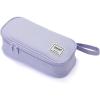 imageSPACEMATE Pencil Case Pouch Box Bag School Supplies Girls Boys Kids Cute Preppy Stuff Large Big Capacity Aesthetic Pen Organizer Back to College Stationary Coal Black Standard Stlye 1800mlLavender
