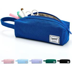 imageSPACEMATE Pencil Case Pouch Box Bag School Supplies Girls Boys Kids Cute Preppy Stuff Large Big Capacity Aesthetic Canvas Pen Organizer Back to College Stationary Sky Blue Simple Style 1200mlRoyal Blue